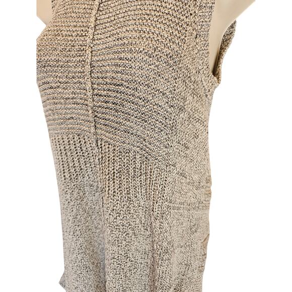 Sparrow grey knit sleevless tunic sweater with side slits XS minimalist career - Picture 4 of 10